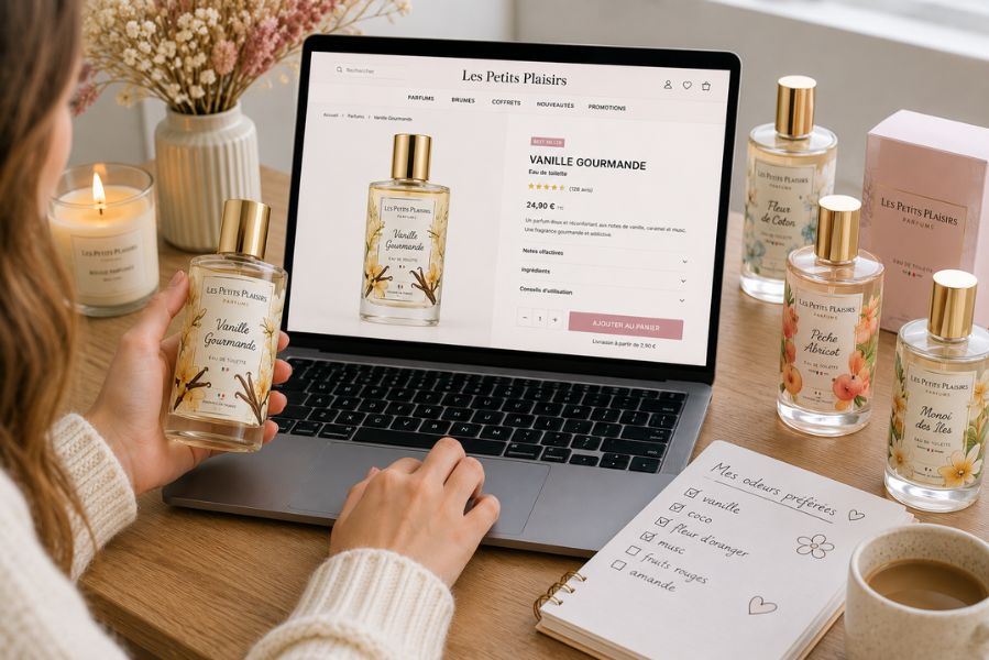 Choisir un parfum en ligne Les Petits Plaisirs selon ses préférences olfactives