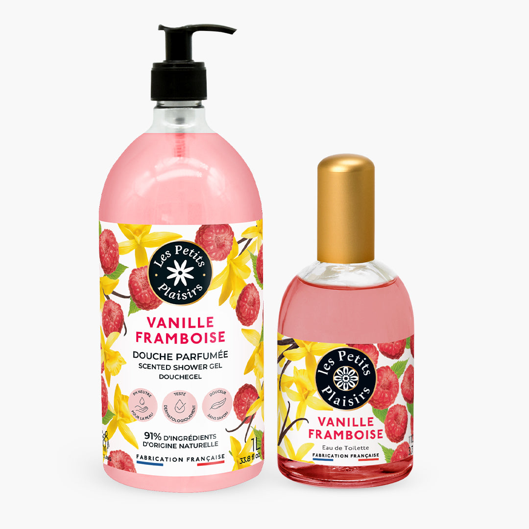 Duo gel douche Vanille Framboise et son Eau de toilette