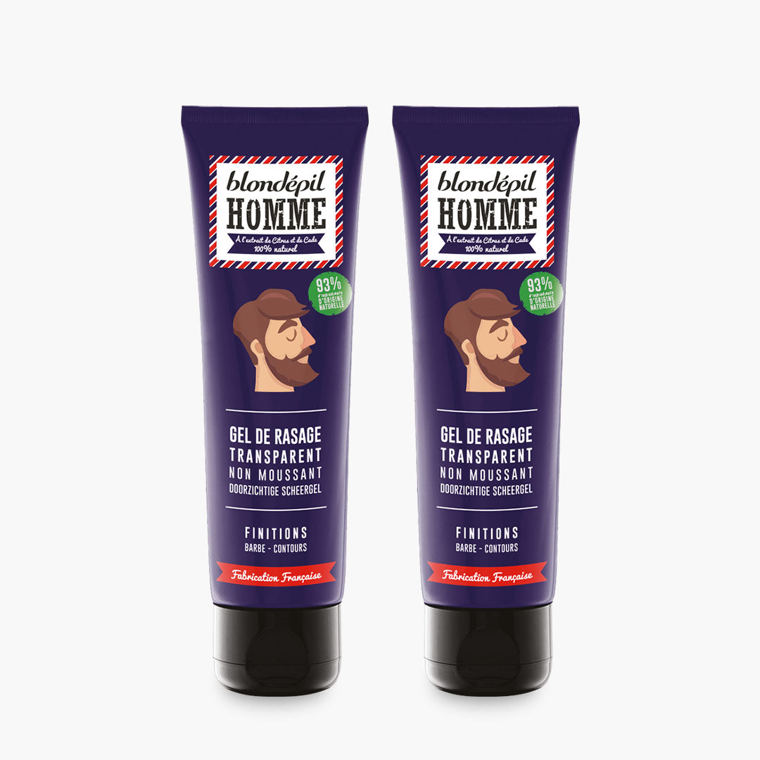 Lot 2 gels de rasage transparent