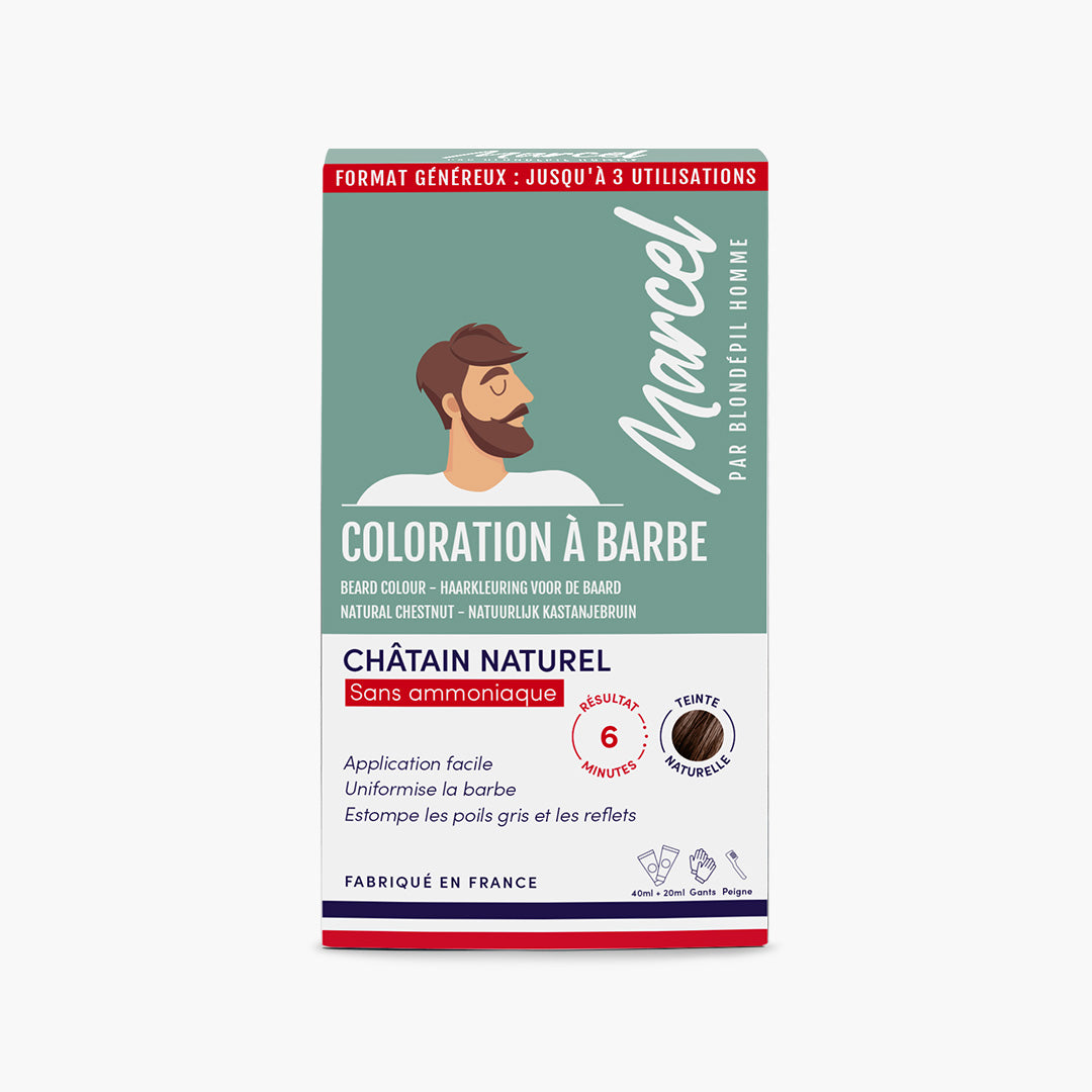 Coloration à Barbe Châtain Naturel