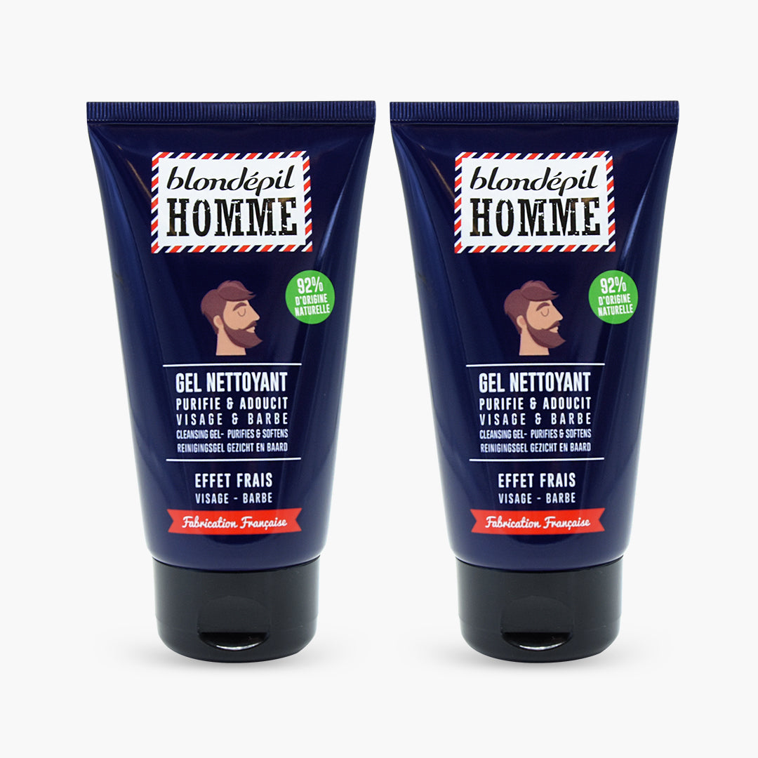 Blondepil_Homme-Lot_2_Gels_Nettoyants_Visage_Barbe