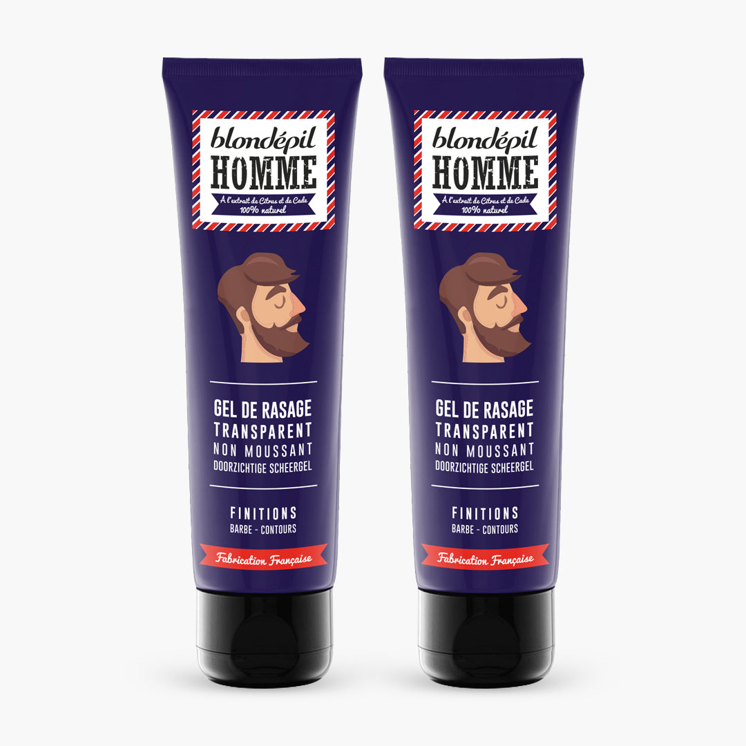 Blondepil_Homme-Lot_2_Gels_de_Rasage_Transparent