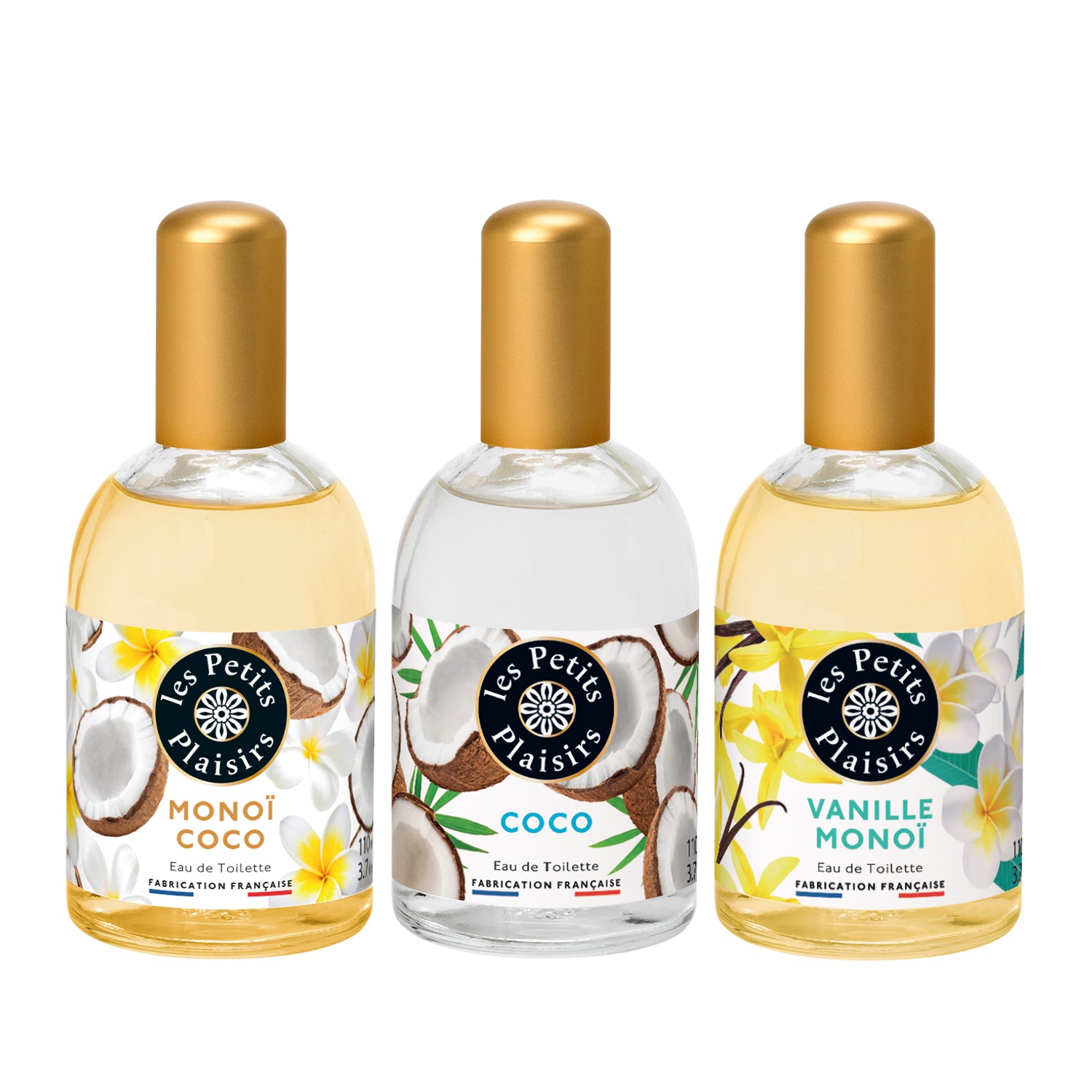 Lot 3 EDT Monoï Coco, Coco, Vanille Monoï