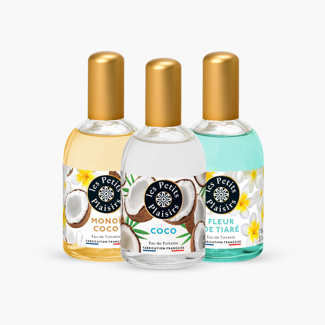 Lot 3 EDT Monoï Coco, Coco, Vanille Monoï
